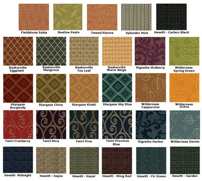 Available Seat Material and Colors3