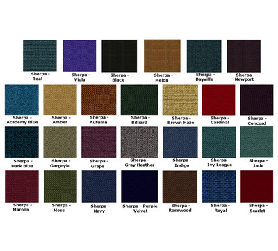 Available Seat Material and Colors1