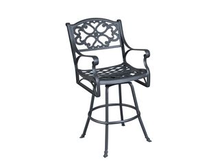 Home Styles Furniture Biscayne Swivel Stool in Black