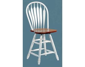 International Concepts 24 inch Windsor Steambent Arrowback Swivel Stool S60-2062 (S60-2062)