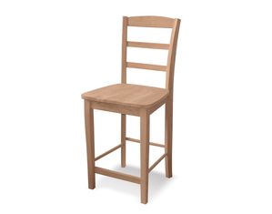 International Concepts Unfinished Madrid Stool