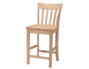 International Concepts Unfinished Slatback Stool
