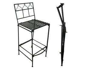 Pangaea Home and Garden Folding Classic Iron Bar Stool (FM-NT0026)
