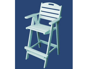 Polywood Nautical Bar Stool Chair - Fast FREE FedEx Shipping!