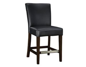 Powell 24 Black Bonded Leather Counter Stool