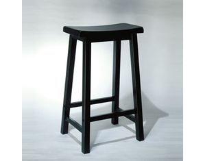 Powell Antique Black with Sand Through Terra Cotta Bar Stool