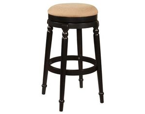 Powell Black Backless Swivel Bar Stool (502-432)