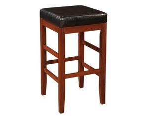 Powell Cherry Square Backless Bar Stool (998-432)
