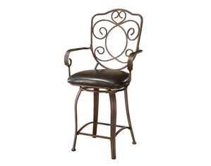 Powell Copper Scroll Back Bar Stool (222-)
