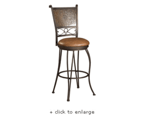 Powell Copper Stamped Back Bar Stool (222-)