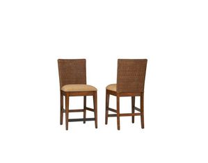 Powell Newport Dark Brown Mahogany Bar Stool Set of 2 - Fast FREE FedEx Shipping!