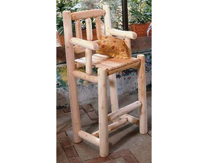 Rustic Natural Cedar Furniture Barstool with Back (#3B)