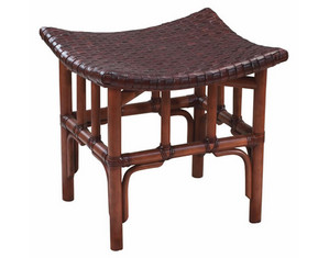 Selamat Designs Leather Woven Stool (F733-D)