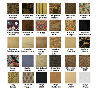 Available Upholstery Colors 2