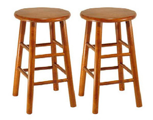 Winsome 24 inch Backless Bevel Seat Counter Stool Set of 2 (75284)