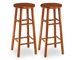 Winsome 30 inch Backless Bevel Seat Barstool Set of 2 (75280)