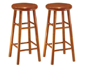 Winsome 30 inch Backless Swivel Bar Stool Set of 2 (75230)