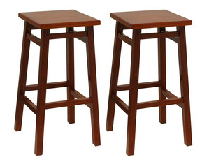 Winsome Assem 29 inch Square Seat Bar Stool Set of 2 - Fast FREE FedEx Shipping!