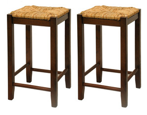 Winsome Assem Rush Seat Bar Stool - Set of 2