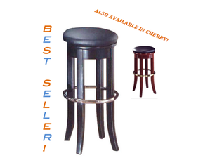 Home Styles Furniture 30 inch Vinyl Swivel Top Bar Stool