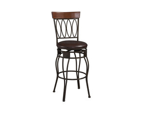 Linon Home Decor Products Four Oval Back Bar Stool (02563MTL-01-KD-U)