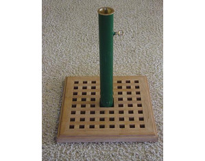 Jewels of Java Umbrella Stand with Teak Cover - Fast FREE FedEx Shipping!