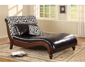Union Square Zebra Pattern Back Chaise Lounge