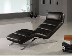 Global Furniture F05 Relax Chaise - Black