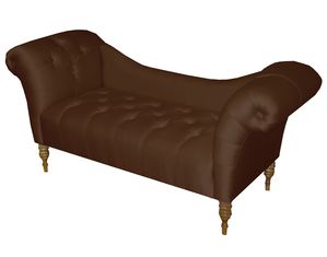 Skyline Furniture Chaise Lounge in Shantung Chocolate