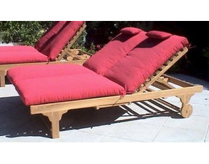 Anderson Teak Double Sun Lounger with Double Back