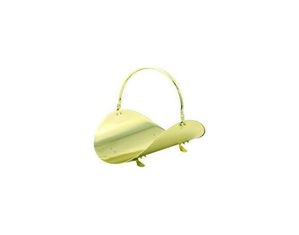 Blue Rhino Polished Brass Wood Basket