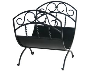 UniFlame BLACK WROUGHT IRON LOG RACK W/ SCROLLS Log Rack