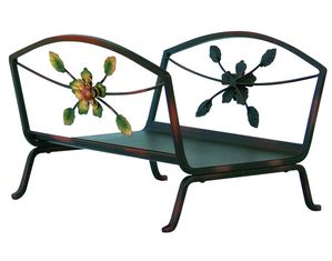 UniFlame BURNISHED BRONZE DECORATIVE FLOWER LOG RACK Log Rack