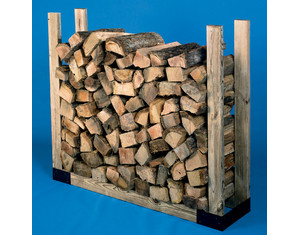 HY-C Black Painted Brackets 2 x 4 Log Rack Kit