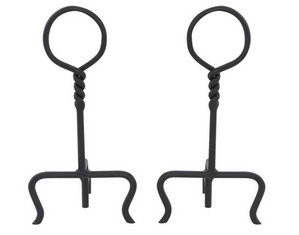UniFlame Ring Swirl Black Andiron