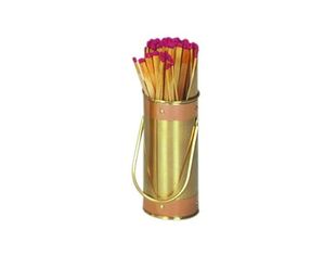 Blue Rhino Solid Brass Match Holder with Striker and Copper Band