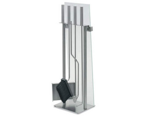 Blomus Chimo Fireplace Toolset with Satinated Glass Front - Fast FREE FedEx Shipping!