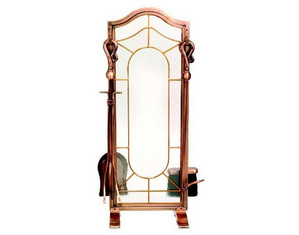UniFlame 5 Pieces Antique Copper Leaded Glass Fireset - Fast FREE FedEx Shipping!