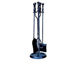 UniFlame 5 Pieces Black Fireset with Ball Handles