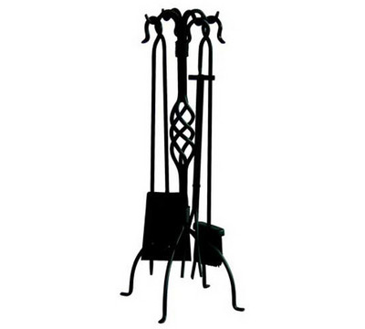 UniFlame_5_Pieces_Black_Wrought_Iron_Fire_Set_with_Center_Weave_Fireplace_Tool.jpg