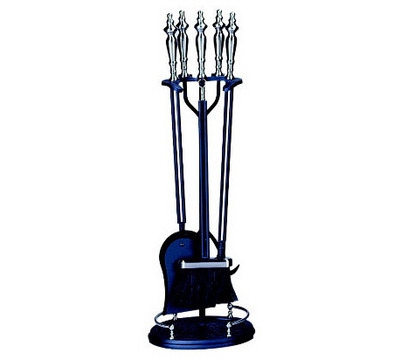 UniFlame_5_Pieces_Brushed_Nickel_and_Black_Fireset_with_Double_Rods_Fireplace_Tool.jpg