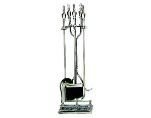UniFlame F-4206 5 Pieces Antique Brass Fireset