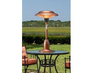 Fire Sense Copper Finish Table Top Round Halogen Patio Heater
