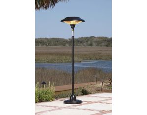 Fire Sense Hammer Tone Bronze Floor Standing Round Halogen Patio Heater