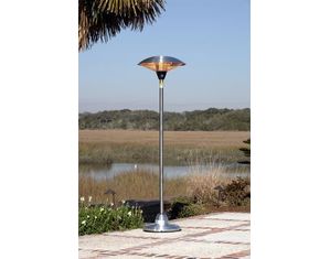 Fire Sense Stainless Steel Floor Standing Round Halogen Patio Heater