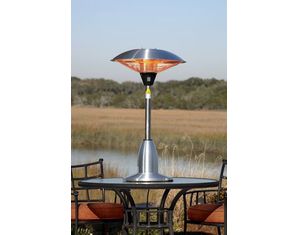 Fire Sense Stainless Steel Table Top Round Halogen Patio Heater
