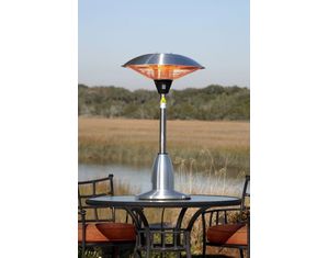 Fire Sense Table Top Round Stainless Steel Halogen Patio Heater