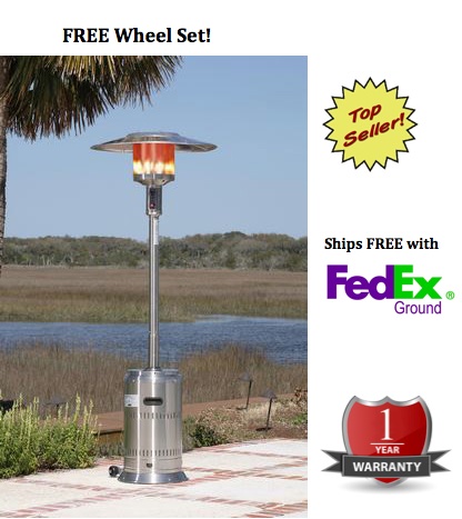Fire Sense Stainless Steel Commercial Patio Heater - Fast FREE FedEx Shipping! image