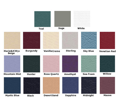 Available Natursoft Vinyl Colors