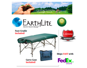 Earthlite Luna Gold Package Massage Table - with Face Cradle and Carry Case!
